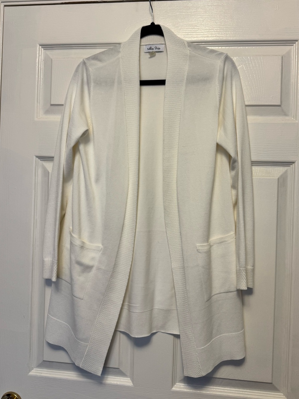 Melissa Paige Cream Open-Front Women's Cardigan